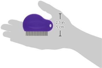 Master Grooming Tools Contoured Grip Flea Comb, Purple