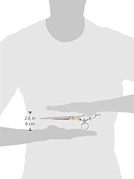 TAMSCO Genuine Japanese Stainless Steel Scissor 8.5-Inch Pivot Thumb, Semi-Convex Edge Swivel Thumb Removable Finger Rest Adjustable Tension Screw