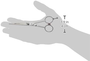 Mars Professional Ergonomic Stainless Steel Hair Cutting Shears with Fingerhook, Microserrated, 5.5" Length