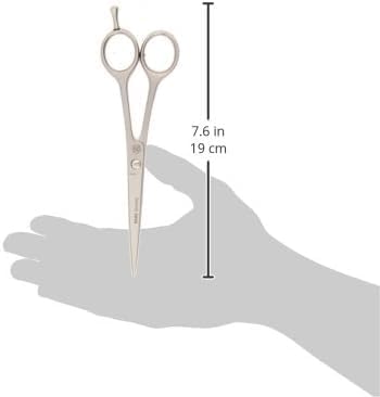 Mars Professional Ergonomic Stainless Steel Hair Cutting Shears with Fingerhook, Microserrated, 6.5" Length