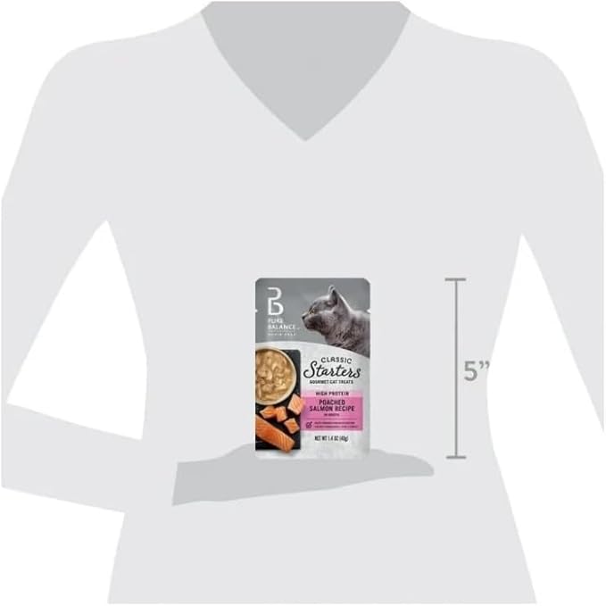 Pure Balance Starters Cat Treats ~ 1.4 Oz ~ (Pack of 12) ~ Gourmet Poached Salmon, Natural & Healthy Snack.