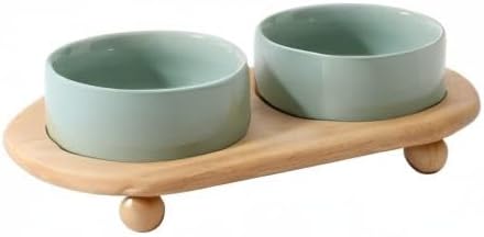 Havniva Raised Cat Bowls Water Bowl 5.1” Elevated Ceramic Cat Food and Water Bowl Whisker Friendly Pet Food Bowls for Indoor Cats, Wide Cat Water Dish Prevent Whisker Fatigue Non Slip Cat Feeder