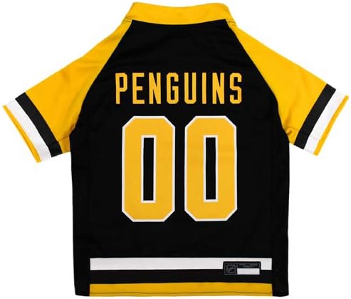 NHL Pittsburgh Penguins Jersey for Dogs & Cats, Small. - Let Your Pet Be A Real NHL Fan!