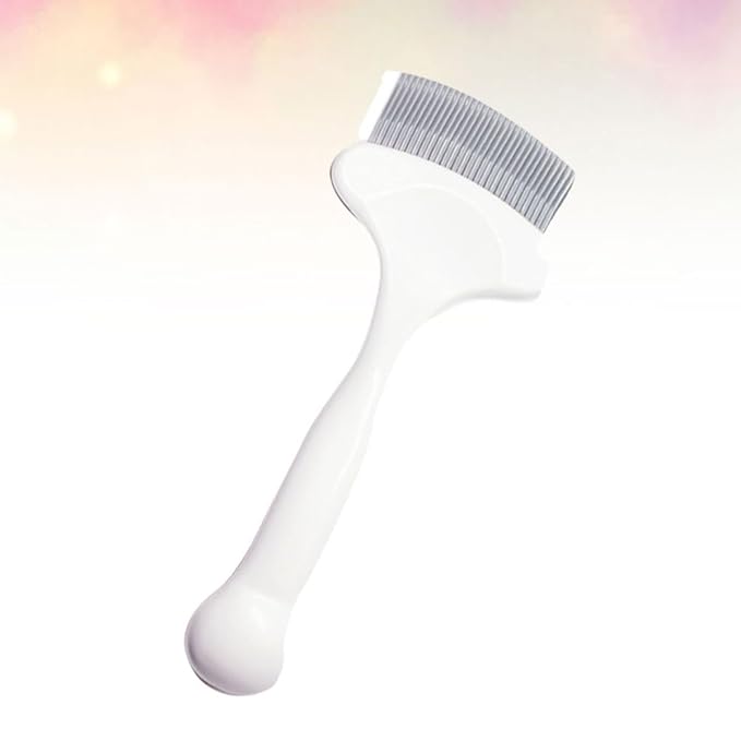 Cabilock Cat Grooming Comb and Pet Hair Cleaning Tool with Elastic Pins, White Detangling Comb for Cats, Pet Grooming Supplies for Matted Fur and Knot Removal