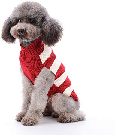 Mikayoo pet Sweater for Small Dog/cat,Ugly Sweater,Color Horizontal Stripes,Christmas Holiday Xmas, Elk Series, Reindeer Series,Reindeer Head(XS)