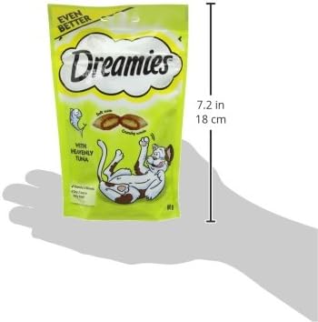 Dreamies Care and Treats 60 g Tuna (Pack of 8, Total 8 Pouches)