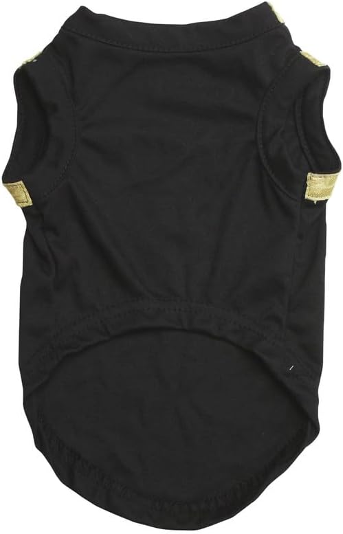 Petitebella Reindeer Face Puppy Dog Shirt (Black/Bright Gold, XXX-Large)
