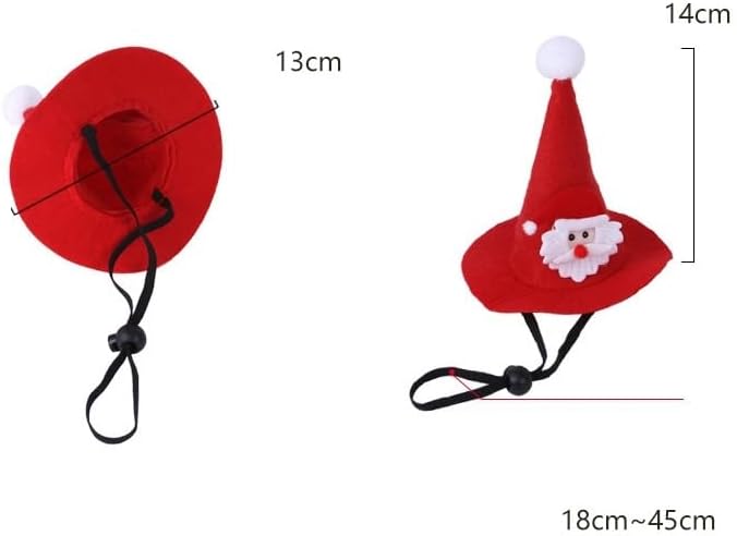 Santa Claus Hat for Cats Xmas Outfits Clothes Puppy Cat Christmas Costume Hat Santa Claus Pattern Cat Cosplay Costume