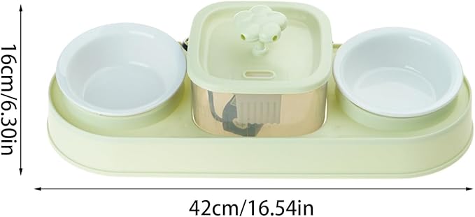 Pet Feeding Bowl Cats Raised Food Small Dog Cats Food Large Capacity Antislip Water Dispenser Waterer Supplies Pet Water Fountain