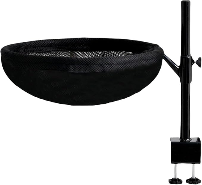 Desk Cat Bed Hammock, 360 Rotating Cat Nest Seat, Space Saving Pet Bed Mounted On Table with Washable Cushion Cover, Modern Cats Furniture for Home Office Setup Desktop Use