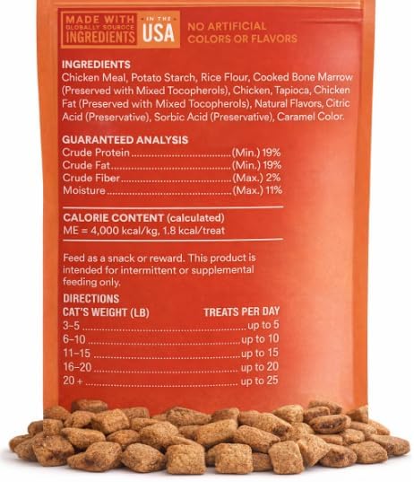 Chicken Cat Treats Bundle - Crunchy Soft Filled Bites + Lickable Puree Squeeze Tube - Healthy Training Treats Indoor Cats Kittens Senior - Low Calorie Food Topper No Artificial Flavors Wheat Soy Free