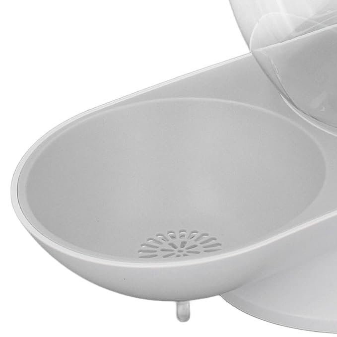 Pet Water Dispenser Snail Shape Automatic Water Drinking Fountain 2.8L Large Capacity for Dogs and Cats (Gray)
