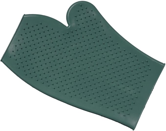 Tough1 Rubber Grooming Glove - Hunter Green