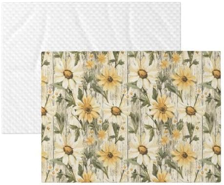 Pet Blanket,Warming Ultra Soft Warming Mat for Indoor Pet Beds & Furniture Reversible Blanket Machine Washable 27.6 * 19.7Inch,Woodgrain Daisy Pattern