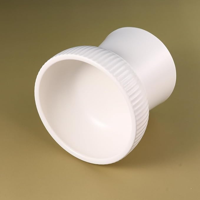 BESTYASH Pet Raised Feeding Bowl Ceramic High Feet Feeder White Elevated Pet Food Dish for Cats and Dogs Suitable for Feeding and Watering