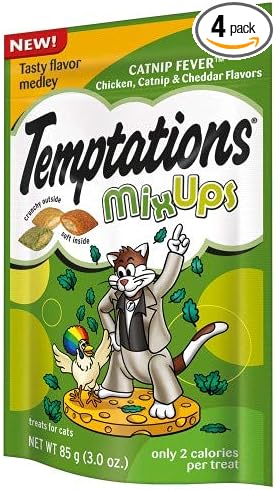 Whiskas Temptations MixUps Treats for Cats Catnip Fever (Pack of 4)