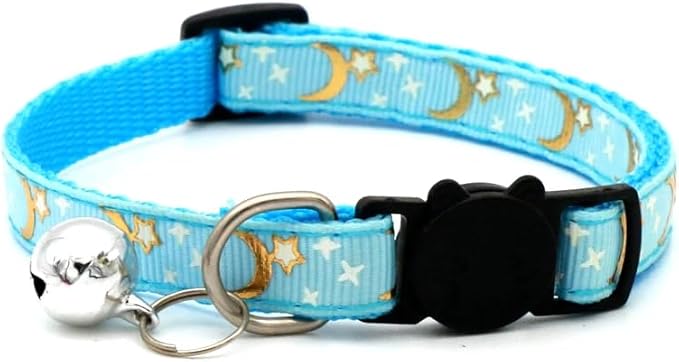 Cat Collar Moon Decal (Dark Blue)