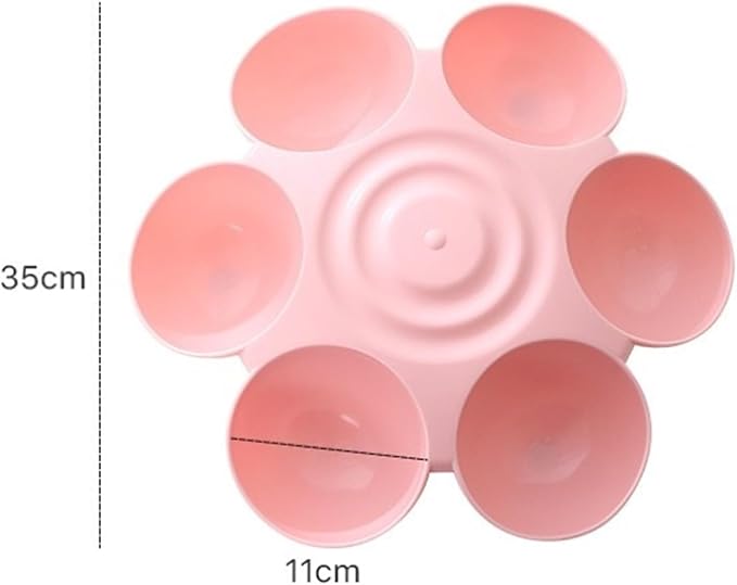 1pcs Flower Shape Multi-Functional Pet Feeding Bowl Food Basin(Yellow)