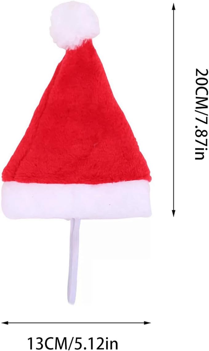 6 Pcs Pet Santa Hat for Small Dogs and Cats, Christmas Costume, 5.5 x 7.8 inches, Red and White,