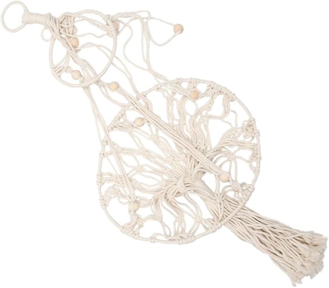 balacoo Macrame Cat Hammock Bed Handwoven Kitten Swing Comfortable Indoor Hanging Nest for Cats to 10 Lbs with 30cm Size Suitable for Home Pet Furniture