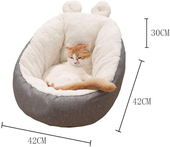 Creative Cute Ear Dog Kennel Cat Litter Small Dogs Warm in Winter Deep Sleep Mattress 42CM 42CM 30CM