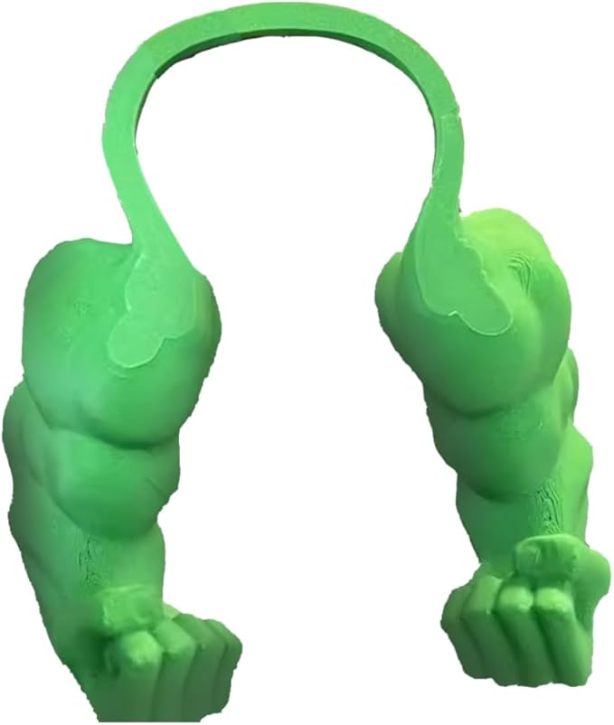 Funny Cat Muscle Arms Christmas Costume, 3D Printed Strong Arms for Cats Neck Muscle Arm Accessory, Cute Holiday Pet Cosplay Outfit for Kitten April Fool's Day & Halloween Parties (Green)