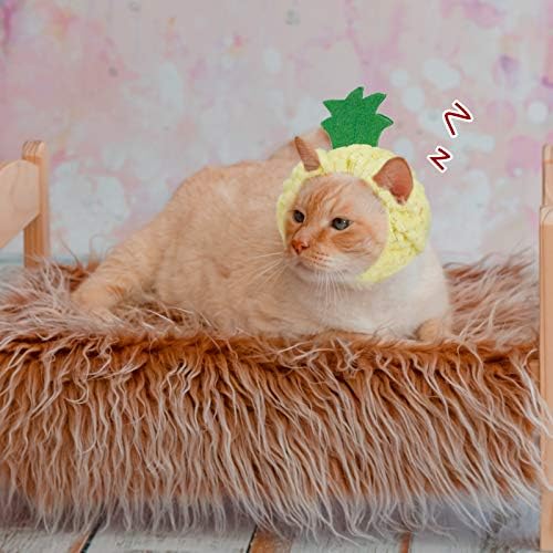 Weewooday 5 Pieces Cat Hats Costume Bunny Hat Outfit with Ears Small Dogs Kitten Puppy Easter Party Costume Accessory Headwear(Kawaii Style)