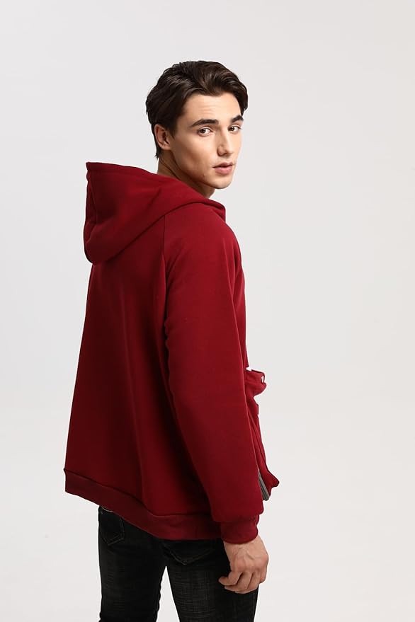 Unisex Cat Pouch Hoodie Long Sleeve Kitten Puppy Holder Hoodies Front Large Pouch Pet Carrier Sweatshirt