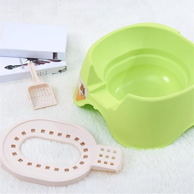 Pet Supplies, Open Top Cat Litter Box,Splash Proof Kitty Toilet, Easy Clean Pet Supplies(Green)