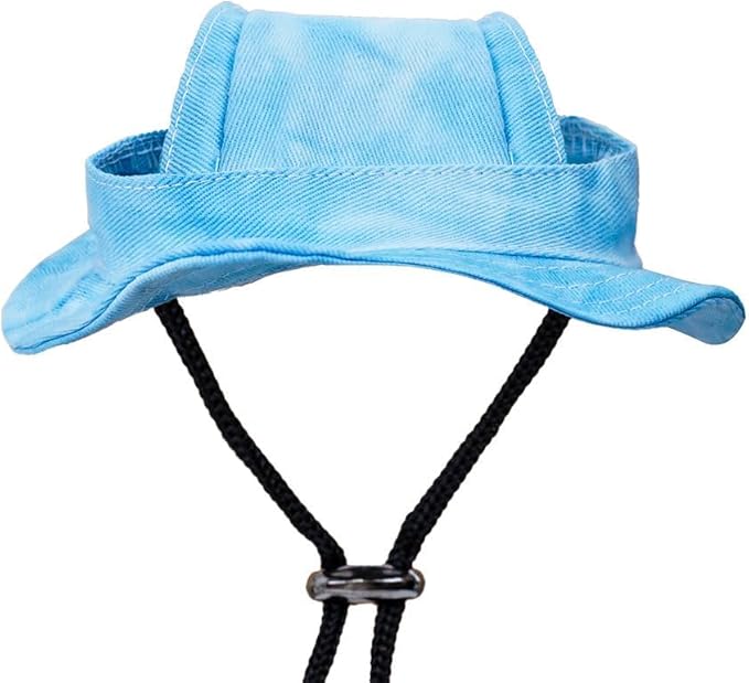 Cat Sun Hat, Baseball Cap with Ears Exposed, Outdoor Sports Hat, Suitable for Small Cats (Blue, Small)