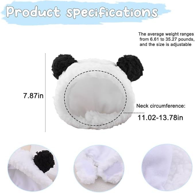 Dog Cat Hats for Small Dogs Cats Adjustable Pet Cap Headwear Pet Head Ear Covers with Dog Ear Muffs Noise Protection Pet Cat Neck Warmer Headband Cats Costumes Headdress Headgear for Grooming Photos