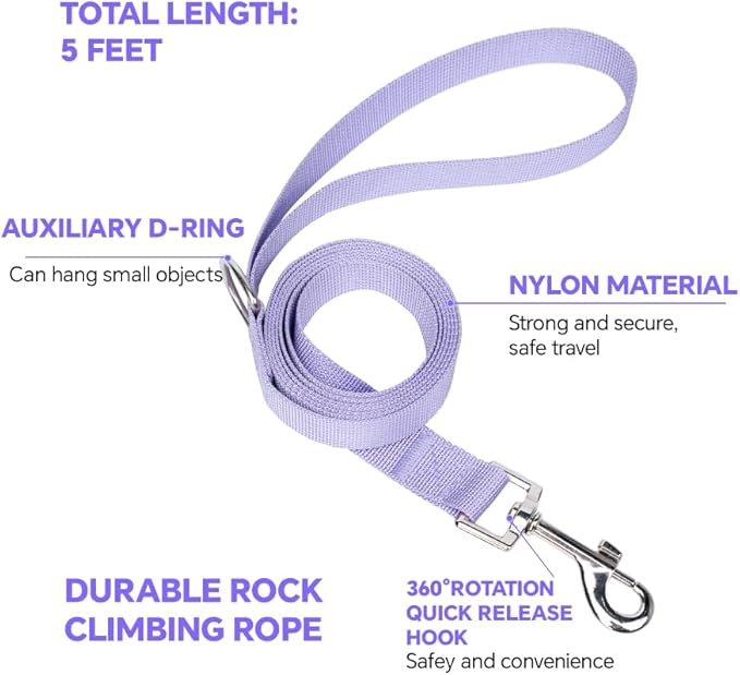 Cat Harness and Leash Set with AirTag Holder: Upgraded Escape Proof Vest with Lead for Small Dog Puppy Large Cat Walking,Soft Breathable Mesh Coat with Reflective Strip (Purple, S)