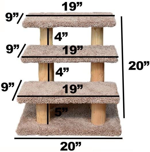 New Cat Condos 110223 Pet Stairs, Large, Beige