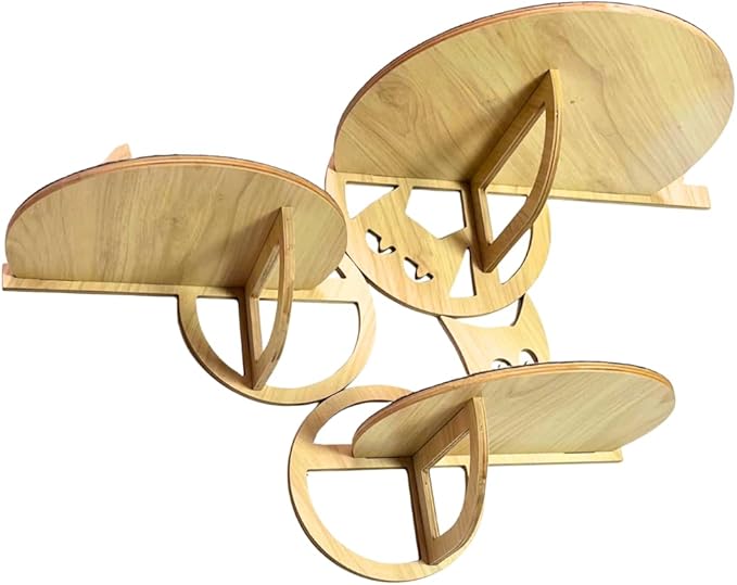 Personalized Wood Cat Shelf Set 3, 3 Bubbles Shelves Wall Mounted, Custom Cat Name Wood Cat Shape Shelves Toy, Wooden Furniture Perch for Sleeping Playing Scratching