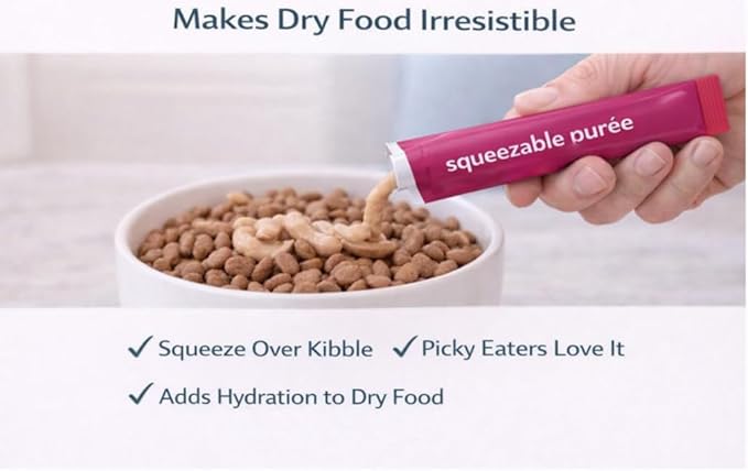 Lickable Cat Treats Squeezable Tuna Puree Tubes (12 x 0.5oz) | Grain Free Creamy Wet Treats for Picky Eaters Kittens Adults High Protein Seafood Flavor Food Topper Bonding Snack