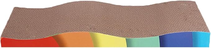 Cat Scratching Board Bed Scratching Pad Corrugated Cardboard Scratcher Nest Scratching for Furniture Protection Playing Training, Wavy Surface