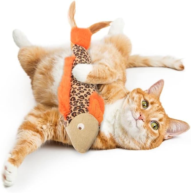 Petlinks HappyNip Fun Fins Kicker Cat Toy, Contains Silvervine & Catnip - Tan, One Size