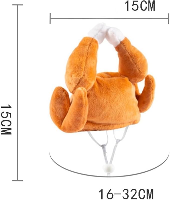 Pet Turkey Hat Fun Thanksgiving Holiday Hat for Dogs/Cats Cute, Comfortable and Fun