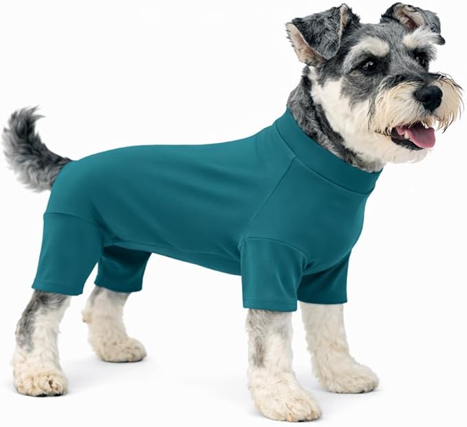 Lovelonglong Dog Full Bodysuit – Stretchy Yoga Fabric 4-Leg Dog Pajamas, Breathable & Lightweight Dog Onesie for Indoor & Outdoor, Shedding Control & Travel Wear