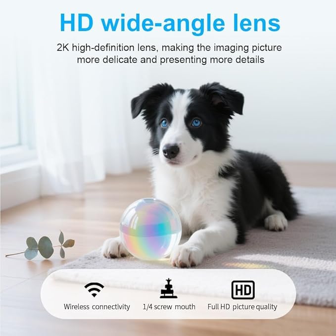 2K Hidden Camera - WiFi Wireless Cam - HD Nanny Cam - Spy Cameras - Small Camera with Motion Detection and Night Vision - Small Camera with App Control - Ideal Indoor Cameras