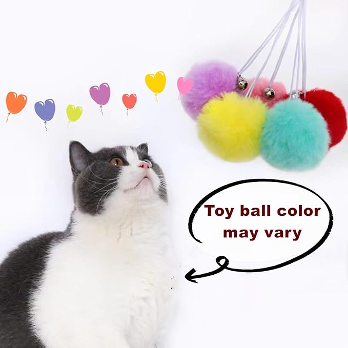 SHENGOCASE 13" Grey Basket Lounger Hammock Bed for Cat Tree Tower Replacement, 5-Pack Hanging Toys with Elastic Strings, Cat Tree Accessories Hammock Attachment (Grey)
