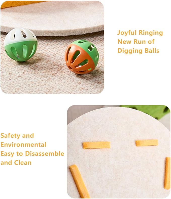 Interactive Cat Toy Puzzle Toys for Indoor Cats Felt Cat Scratcher Kitten Toys Pet Cat Games Self-Play Fun Exercise for Bored Adult Cats Encourages Hunting Instincts