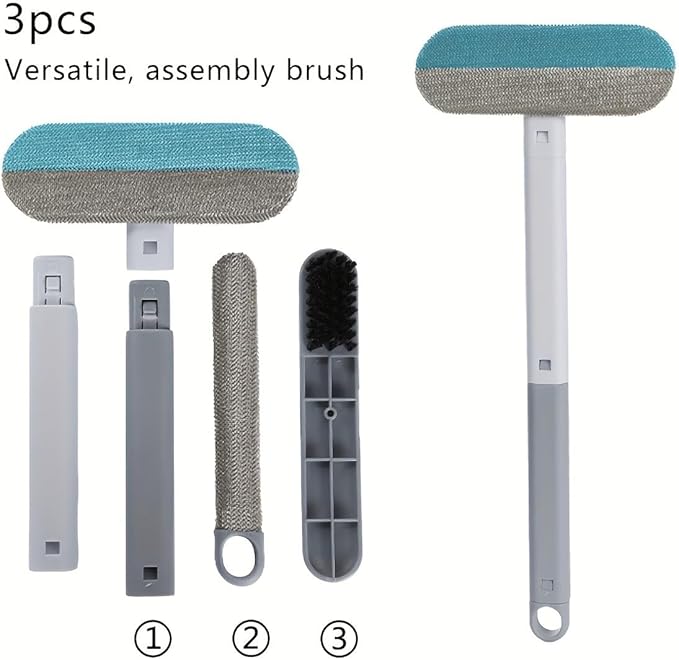 Pet Hair Remover β 4-in-1 Reusable Dog & Cat Hair Removal Tool, Standard Handle (17.7"), 1-Pack, No-Bend Lint Brush for Furniture, Couch, Carpet, Car Seats & Window Screens