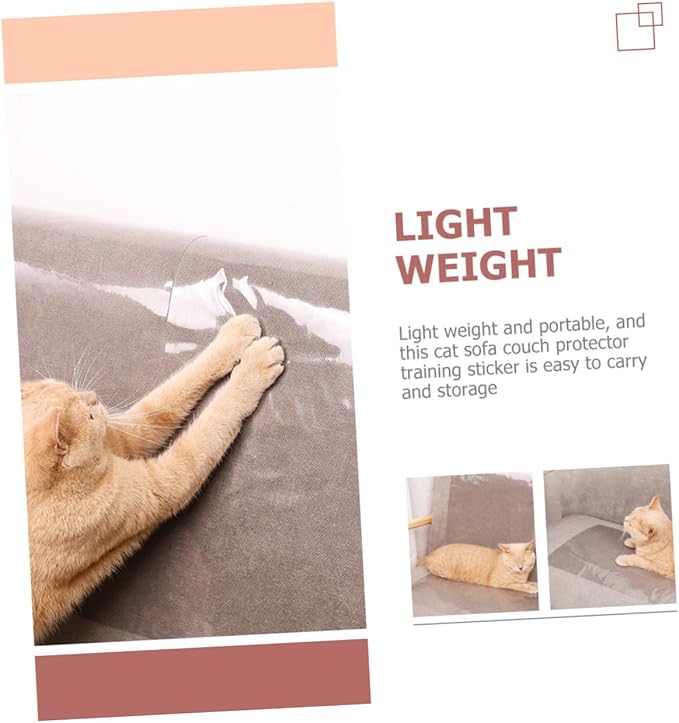 NOLITOY 15pcs Cat Scratch Couch Patch Cat Scratching Furniture Protector for Sofas Chairs and Beds Training Stickers Material