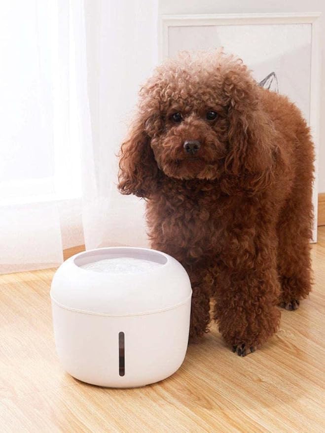 Pet Life ® 'Moda-Pure' Ultra-Quiet Filtered Automatic Dog and Cat Fountain Waterer or Feeder with Automatic Shutoff Feature - Includes Filter