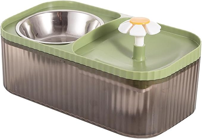 2 in 1 Cat Water Fountain Pet Water Dispenser Double Cat Bowl with Water Fountain Automatic Pet Water Dispenser Cat Food and Water Bowl Set for Cats, Dogs, Pets(#4)
