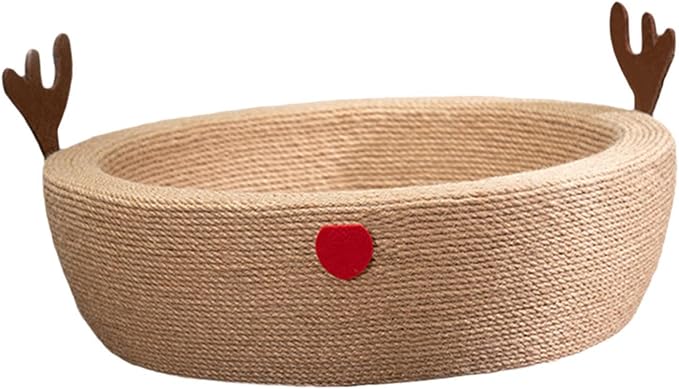 Cat Scratcher Cardboard Scratching Pad Sleeping Couch Bed Cat Scratcher Bowl for Furniture Protection Small Medium Large Cats L(L)