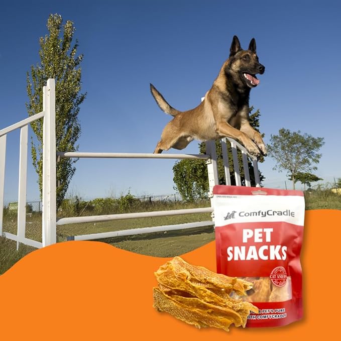 Air-Dried Chicken Jerky Dog Treats, High-Protein & Grain-Free Tender Snacks, All Natural Single Ingredient Training Reward for All Dogs, 5.29 Ounce (2 Pack x 5.29 Ounce(Pack of 2),Chicken)