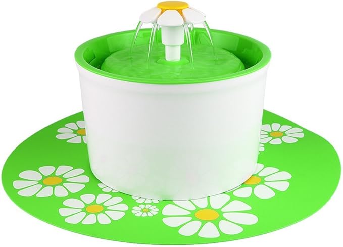 JIAN YA NA Silicone Pad Non-Slip Mat for 1.6 L Automatic Flower Water Fountain, Safe for Dogs Cats Birds (Green)