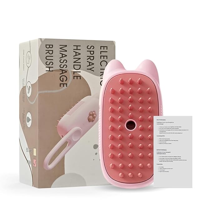 2026 New Steam Brush for Cats, 3 in 1 Steam Comb for Shedding Dog Pet Hair Cleaning Brush for Spray Dog Grooming for Long & Short Haired Pets – Cat Hair Spritz Defur Comb